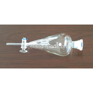 Separate Funnel Squib Pear Shape met Ground-in Glass Stopper / PTFE Stopper